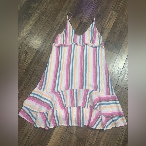 Rails Martina Mini Dress in Avila Stripe revolve linen ruffle boho formal spring - Picture 5 of 10